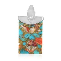 Cavill SilberanhäNger 925 Kingman Mohave TüRkis 30X16Mm Boho Chic