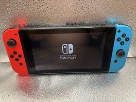 Nintendo Switch V1 Video Game Console HAC-001 w/Red Blue Joycons Tested Working