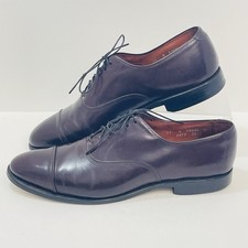 ALLEN EDMONDS Park Avenue Cap Toe Burgundy Oxford Shoes Sz 11 B USA Made