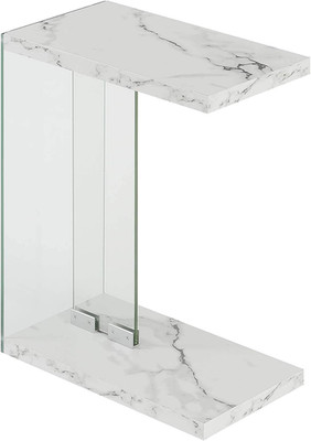 Soho C End Table, White Faux Marble