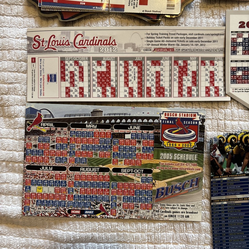 St. Louis Cardinals Collectible Lot, Pins, Schedules, Watch | eBay