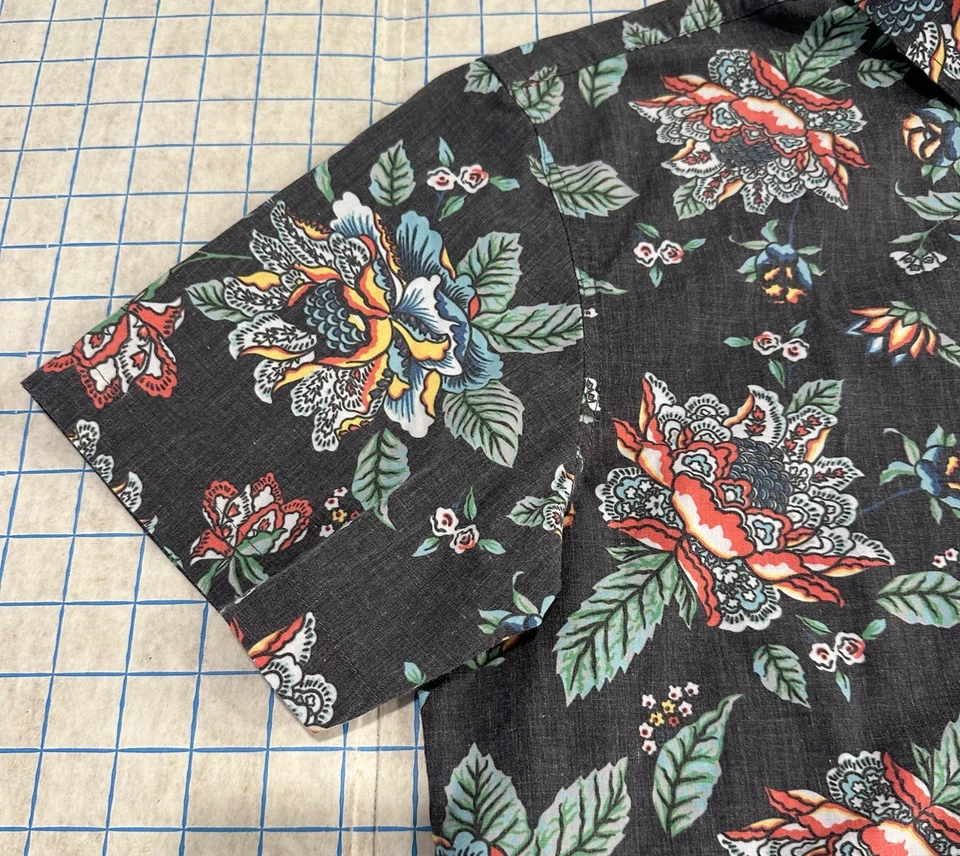 Camisa Arte Abstracto Hawaiano Campamento Botón Hombres Grande Estilo Tradicional Americano Foto 4 de 4