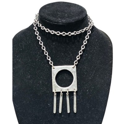 Vintage Anders Andersen AA Denmark Modernist Necklace Danish Brutalist 27''