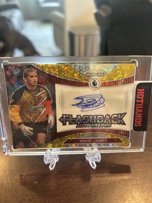 David James 2022-23 Prizm Flashback Autographs Gold Breakaway Prizm 1/10 #FA-DJ