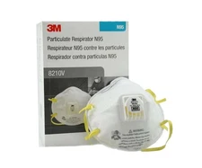 3M 8210V N95 Particulate Respirator Protective Dust Masks Exhale Valve - 5 Boxes