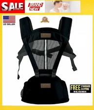LaNova 6-in-1 Ergonomic Positions Baby Hip Carrier with Cool Air, Black Nvy Wh