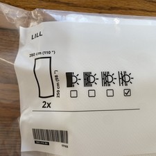 Tende bianche trasparenti IKEA LILL 2 pannelli 110"x98" tettoia camera tendaggi divisorio rete