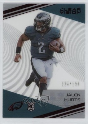 2020 Panini Chronicles Clear Vision Rookies Red /199 Jalen Hurts #CV-22 RC 1q03
