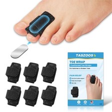 6pcs Black Adjustable Hammer Toe Straightener Corrector for Women Men - Ha...
