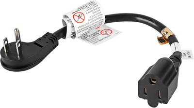 VSEER 1.5Feet 1875W 15A 14AWG Flat Plug Heavy Duty Extension Cord Outlet Saver 3