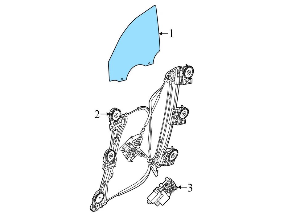 BMW M235I XDRIVE 2020-2023 gran cupé 2,0 L - puerta delantera derecha ventana cristal Foto 2 de 4