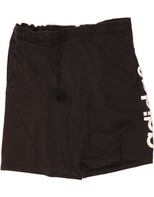 ADIDAS Mens Graphic Sport Shorts Large  Black Cotton DA05