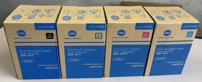 Set 4 Genuine Konica Minolta TNP80 Toner TNP80K TNP80C TNP80M TNP80Y 3320i 3321i