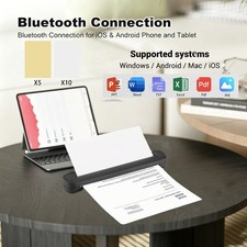 Wireless Portable A4 Bluetooth Thermal Printer Inkless Letter Thermal Printer UK