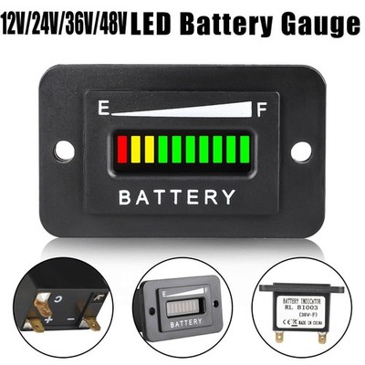 BATTERY INDICATOR METER GAUGE 12V-48V for EZGO Club Car Yamaha Golf Cart US