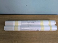 Laura Ashley Eaton Stripe Wallpaper Camomile X 2 Rolls Batch No W101058-A/1 