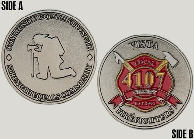 Vista Firefighters Local 4107 Charity Challenge Coin 2#17