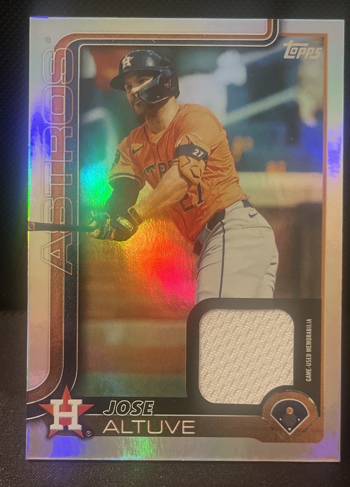 Jose Altuve #260 2025 Topps Baseball Real One Relics