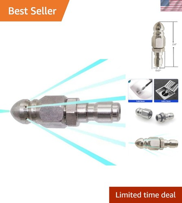 #ad #ad Efficient 1 4#x27;#x27; Pressure Washer Drain Jetter Nozzle Durable Stainless Steel $17.09