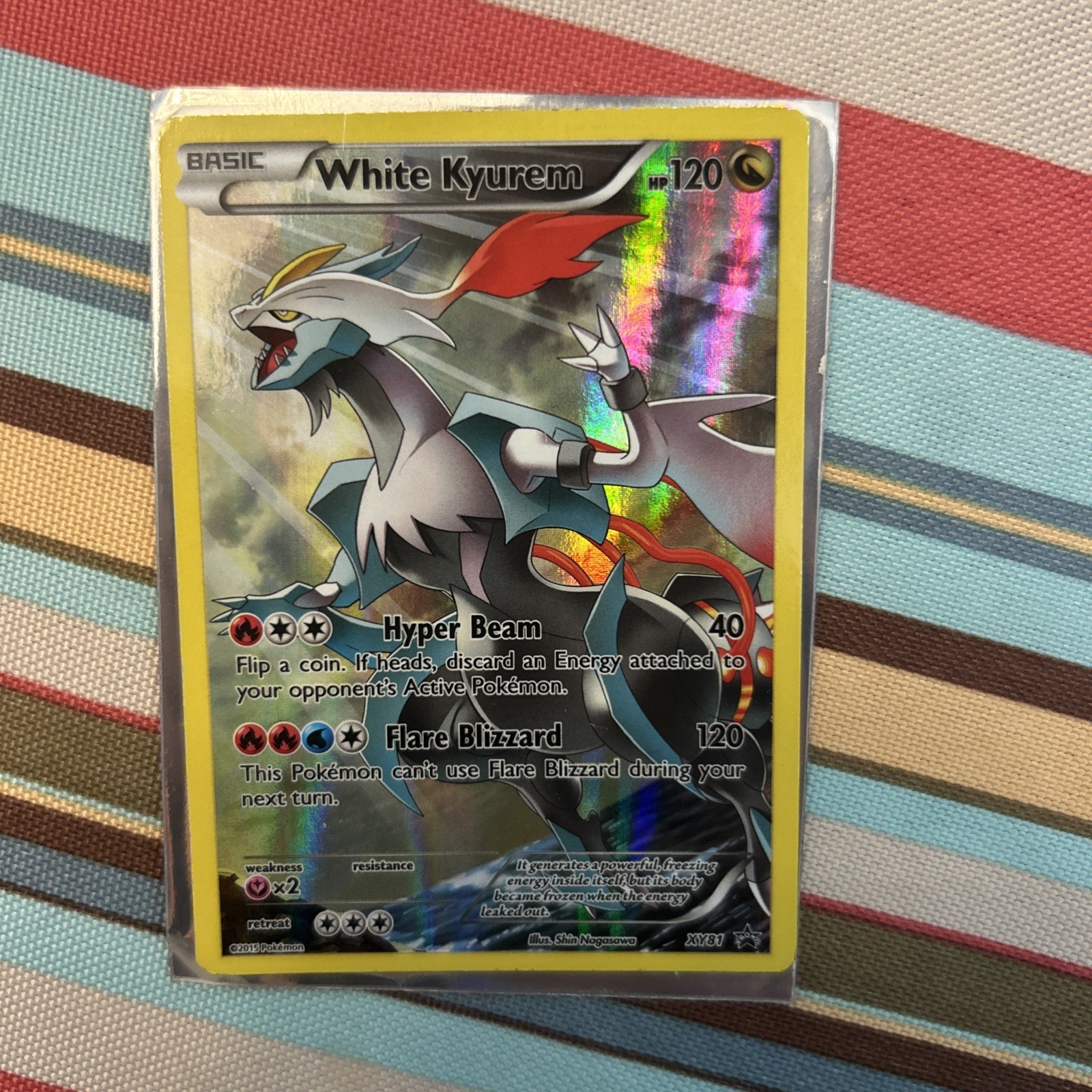 WHITE  KYUREM Full Art BLACK STAR PROMO XY81 XY HOLO CARD TCG POKEMON
