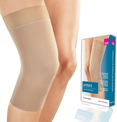 Mediven Seamless Knit Knee Support Silicone Top Band (Beige) Large 60204