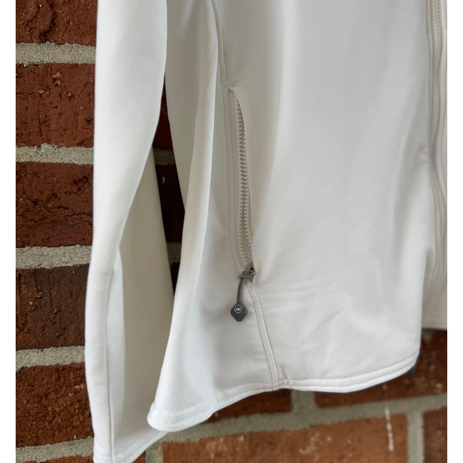 Peter Millar Full Zip Performance Jacket White UP… - image 7