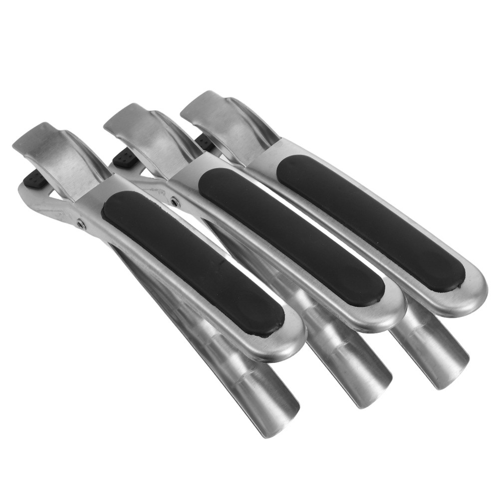 3pcs Heat Resistant Hot Plate Gripper Stainless Steel Anti Scald Bowl Clamp