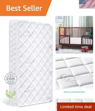 Knitted Fabric Crib Mattress 5" Thick - Firm Support, Breathable Safe