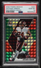 2020 Mosaic Rookies Choice Red and Green Prizm Antonio Gibson PSA 10 GEM MT bp8