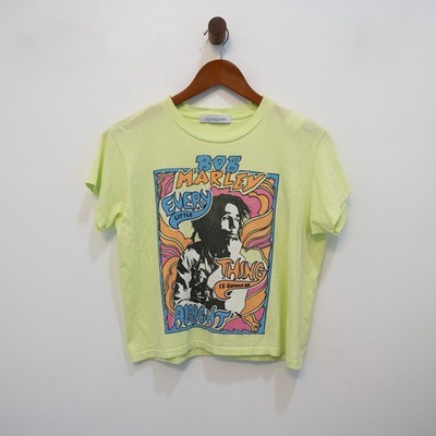 DAYDREAMER Don t Worry BOB MARLEY Tour Tee Women's Size Small crop