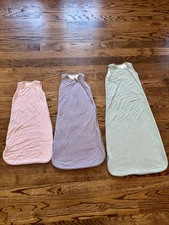 Kyte Baby Sleep Sacks 1.0- Set of 3: Sml, Med & Lrg- Pale Pink, Purple, Green
