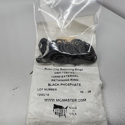 85 x DSH-12ST PA / DSH 12ST PA MCMASTER 12 MM Rotor Clip Retaining Rings - NEW