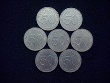 Bolivia    50 centavos , 1965-72 , lot , 7 pieces