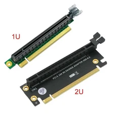 90/180 Degree Flat Insertion PCI-e 16X Extender Riser Card for 1U 2U PC Server