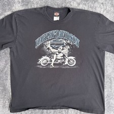 Rare Harley Davidson Made In USA 3XL Biker Girl Toad Suck Conway Arkansas Shirt