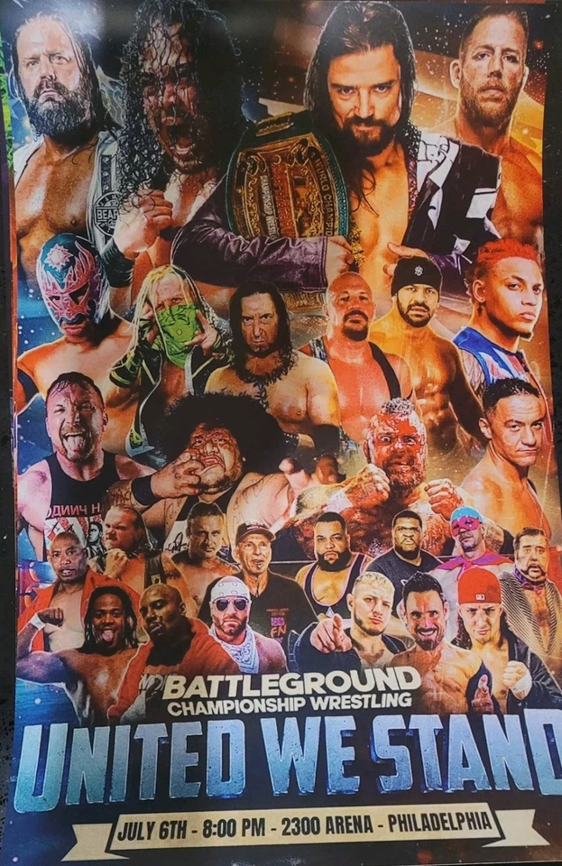 ¡Lote de carteles ECW Arena! ¡TNA, Lucha Battleground Wrestling!  Foto 3 de 4
