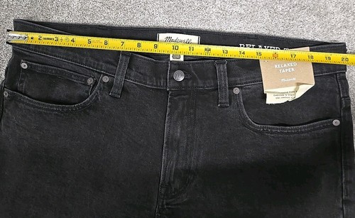 Madewell Relaxed Taper Jeans Flex Denim Black Men’s Size 38x30 NWT READ - Picture 6 of 8