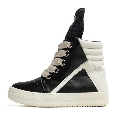 Men Street Style Fashion High Top Motorcycle Boots Women Height Increasing Shoes