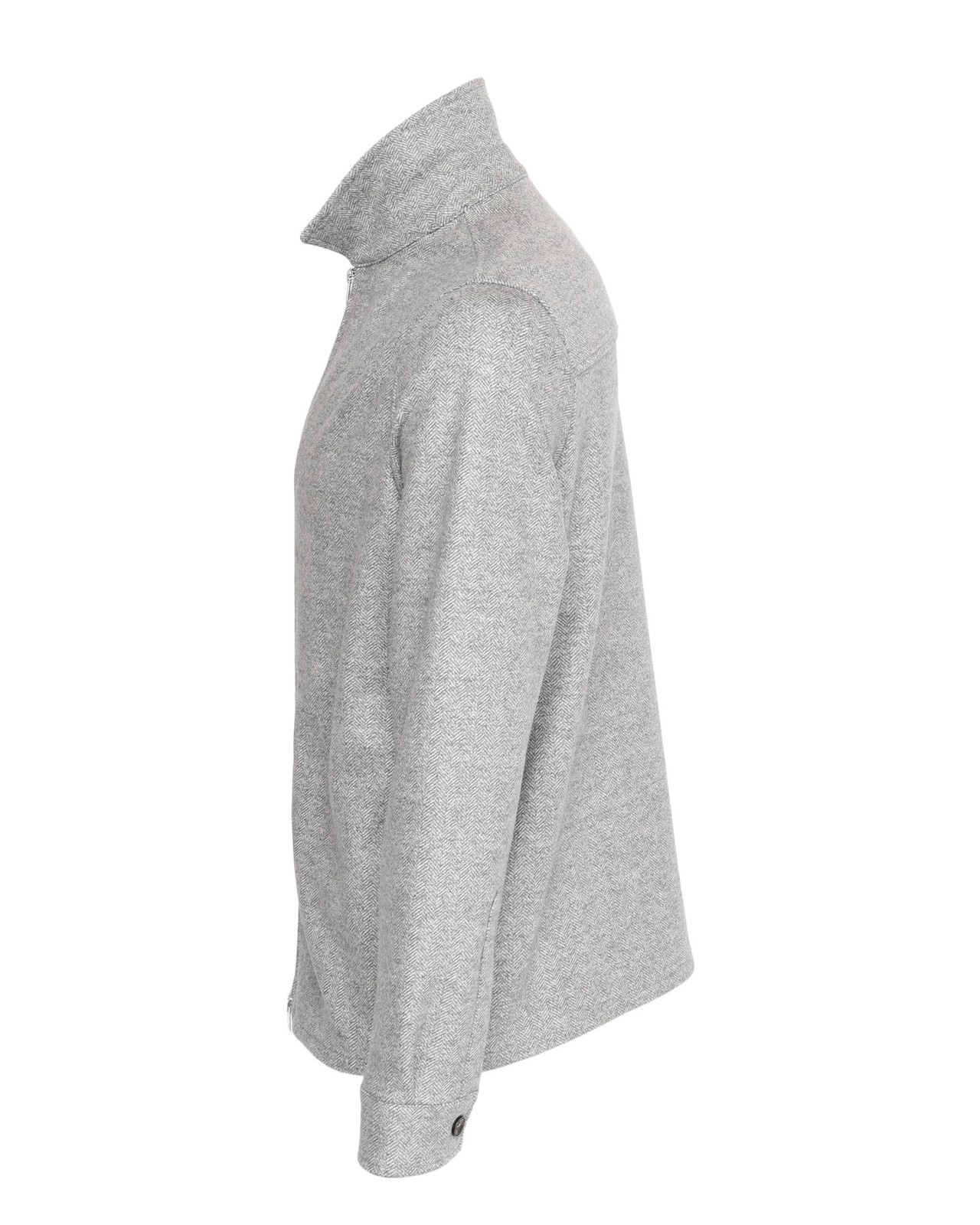 NWT MARCO PESCAROLO "AVI" JACKET cotton grey herringbone luxury Italy 50 M - second product detail image