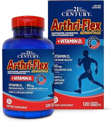 21St Century Arthri-Flex Advantage + Vitamin D3 Coated Tablets 120 Ea