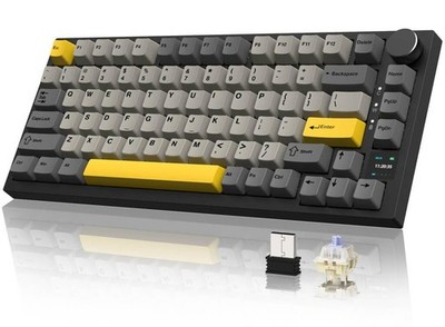 Mechanische Tastatur AK820PRO mit TFT Display, 2,4G kabellos, RGB, für PC, Mac