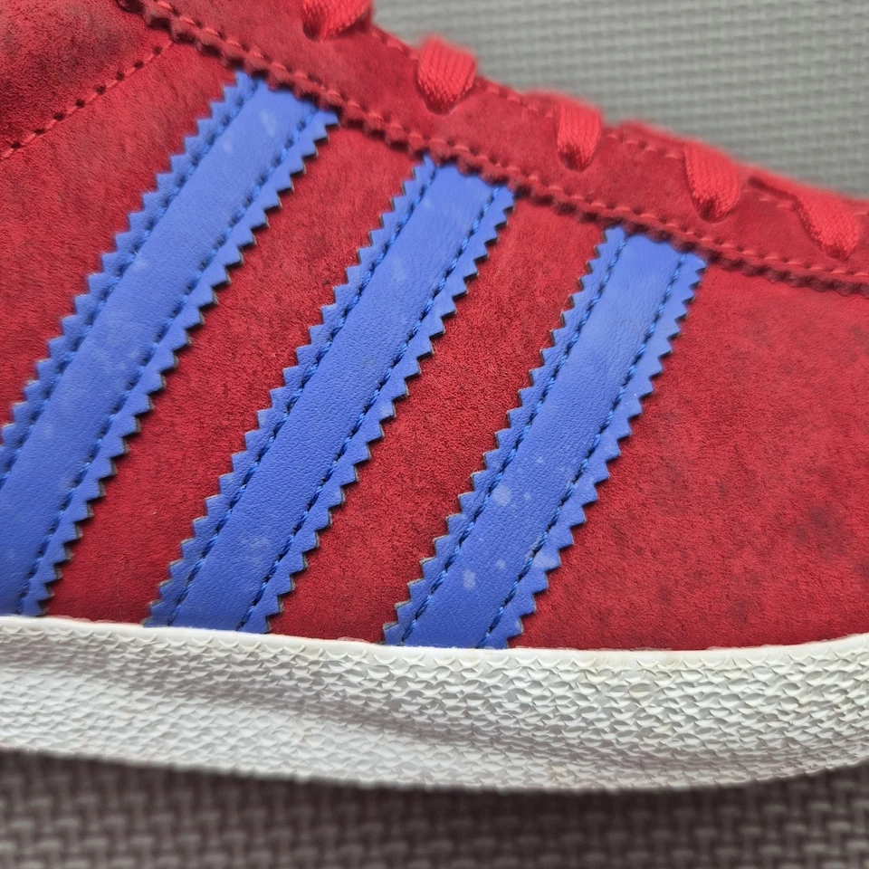 Adidas Gazelle OG Trainers UK 7 Red Blue White Gold Retro 2016 Originals Men's - Image 3 of 4