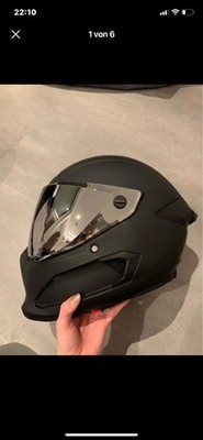 Motorradhelm Ruroc Atlas 4.0 Gr. XS (54-55,5cm), Schwarz matt, 3 Visiere