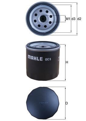 MAHLE OC 5 Ölfilter für BENELLI MOTORCYCLES BIMOTA MOTORCYCLES