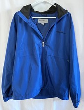 Vintage Eddie Bauer Jacket Mens Small Blue Windbreaker Shell Hooded