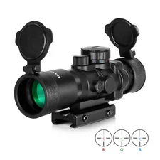 4X32 Riflescope Red Green Blue Reticle FMC Lens 20mm Weaver Picatinny Rail Mount