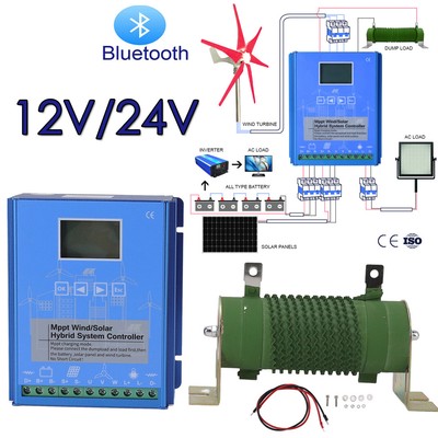 12V/24V Solar Wind System Bluetooth Auto Transfer Switch Power MPPT Laderegler