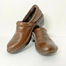b.o.c. Peggy Leather Clogs Women's Comfort Shoes Size 6