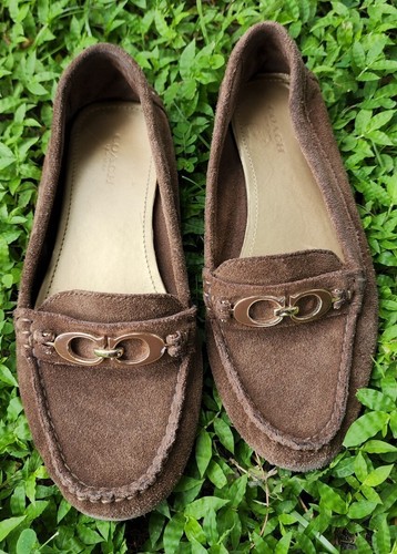 Coach Brown Suede Fortunata Driving 