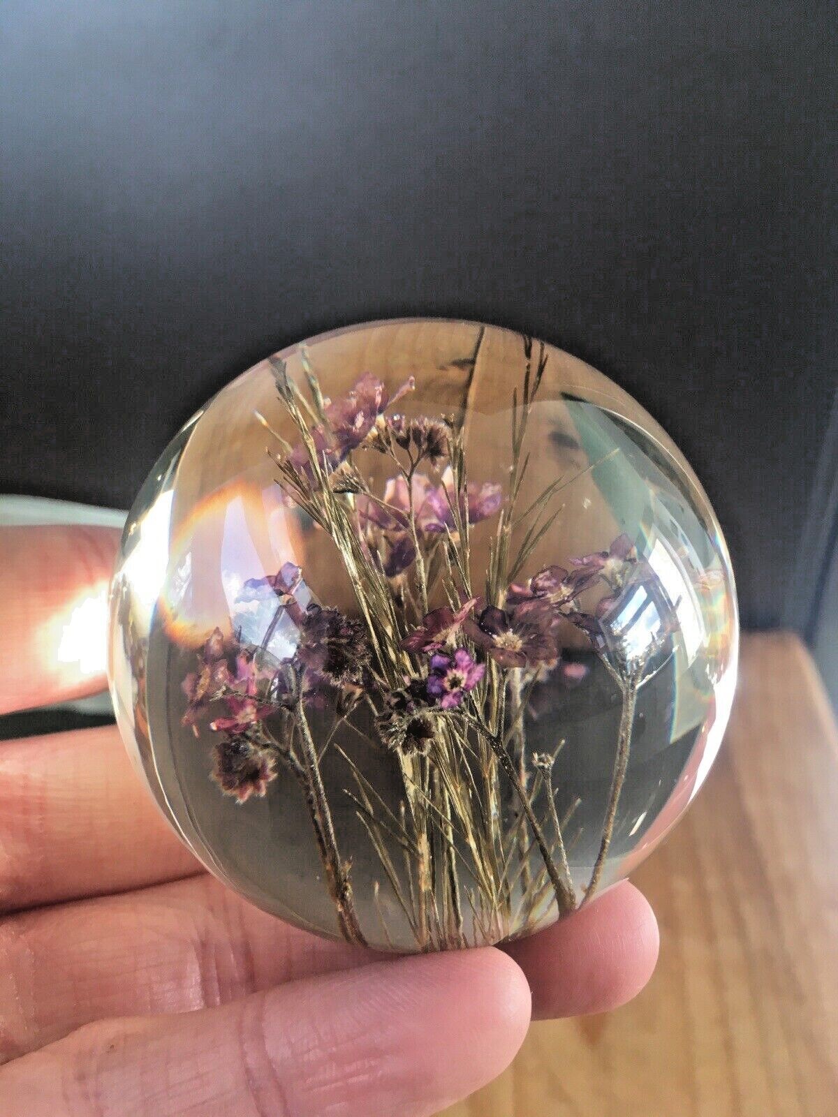 1995 VINTAGE BOXED 2.5" HAFOD GRANGE ME NOT FLORAL RESIN DESK